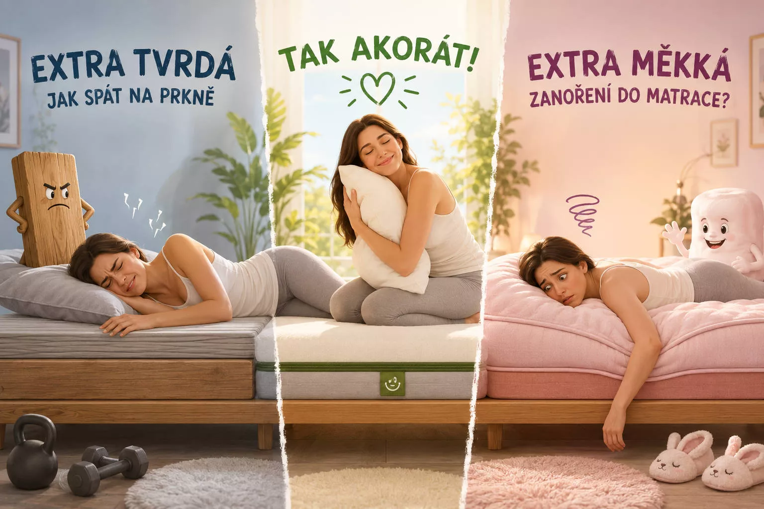 Tvrdou, nebo měkkou matraci?